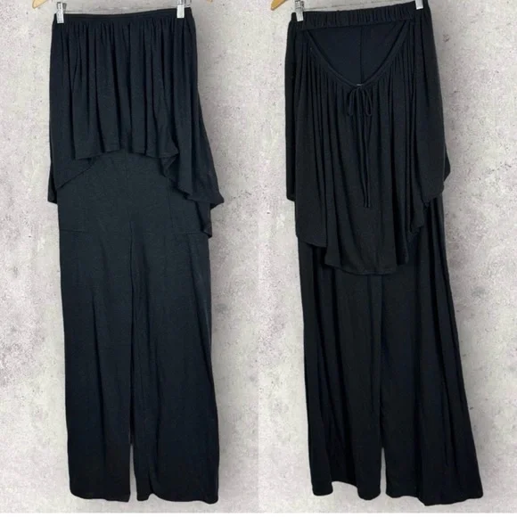 Free People Wide Leg Jumpsuit Open Back Beach Size XS Tube Bohemian Making Waves - Picture 3 of 4